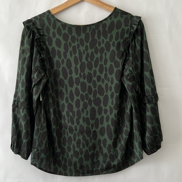 Caballero Pipa Top in Olive Animal Dot size XS - Picture 8 of 14